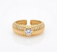Foto do produto ANEL REGULAVEL BRIANA BANHADO A OURO 18K