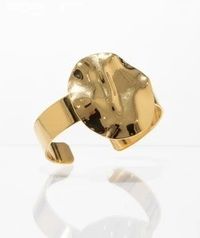 Foto do produto BRACELETE MATELADO CHAPA REDONDA BANHADO EM OURO 18K 