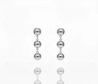 Foto do produto BRINCO CASCATA DE BOLINHAS BANHADO EM PRATA 925
