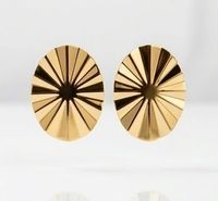 Foto do produto BRINCO MAXI MATELADO OVAL - BANHADO EM OURO 18K