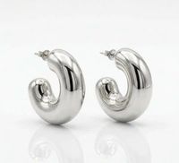 Foto do produto BRINCO MEIA ARGOLA BOLD BANHADO EM PRATA 925
