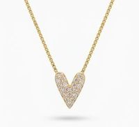 Foto do produto COLAR REGULÁVEL LOVE CRAVEJADO - BANHADO EM OURO 18K