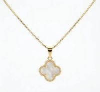 Foto do produto COLAR TREVO MADREPEROLA BANHADO EM OURO 18K