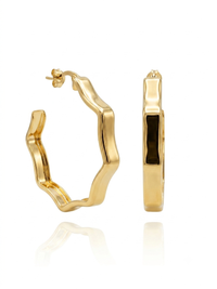 Foto do produto ARGOLA ESTRELA M BANHADA EM OURO 18K