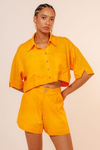 Camisa Zora Laranja Mango