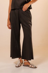 Calça Cropped Wide Leg Marília Preto