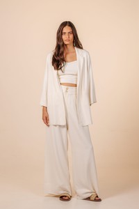 Blazer Alfaiataria Oversized Linho Irene Off White 