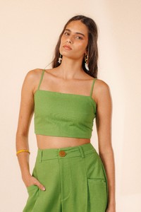 Cropped Linho Emma Verde