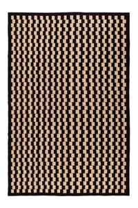 Kilim Illusion Stripes Lite Black & Ivory