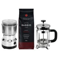 Foto do produto Café Bourbon Grãos 500g Cafeteira Premium 350ml Moedor Inox