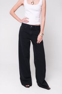 Foto do produto Calça Jeans Cintura Baixa Preta