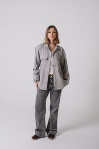 Foto do produto Camisa Cinza Oversized