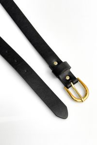Foto do produto Cinto Ary Preto Fivela Dourada