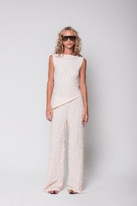 Foto do produto Conjunto de Tule Texturizado Creme