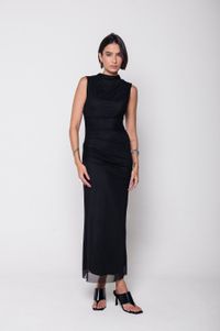 Foto do produto  Vestido Midi de Tule Preto