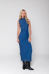 Foto do produto Vestido Midi de Tule Azul 