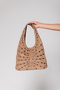 Foto do produto Bolsa Habo Camurça Tachas 