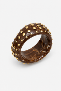 Foto do produto Bracelete Resina Studs Marrom