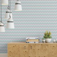 Foto do produto Papel de Parede Chevron Tons de Cinza e Verde