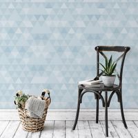 Foto do produto Papel de Parede Triângulos Tons de Azul