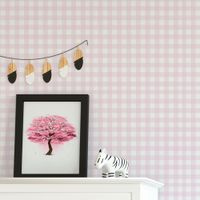 Foto do produto Papel de Parede Xadrez Rosa Bebê