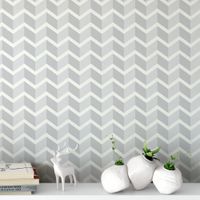 Foto do produto Papel de Parede Círculos Chevron Tons de Cinza