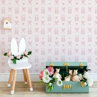 Foto do produto Papel de Parede Infantil Ballet Laço e Sapatilha