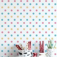 Foto do produto Papel de Parede Bolinhas Coloridas Infantil
