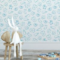 Foto do produto Papel de Parede Itens de Bebês 