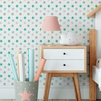 Foto do produto Papel de Parede de Estrelinhas Azuis 