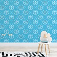 Foto do produto Papel de Parede Flor de Lis Azul (Infantil)
