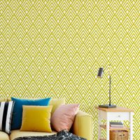 Foto do produto Papel de Parede Amarelo com Arabesco 