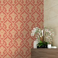 Foto do produto Papel de Parede Arabesco Damasco (Salmão)