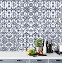 Foto do produto Papel de Parede Azulejo (Azul)