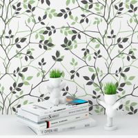 Foto do produto Papel de Parede de Folhas e Galhos 