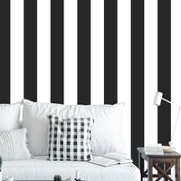 Foto do produto Papel de Parede Preto e Branco com Listras 