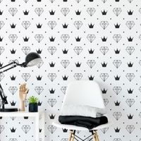Foto do produto Papel de Parede Diamante e Coroa 