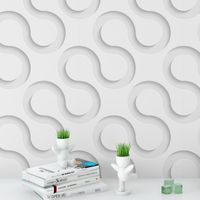 Foto do produto Papel de Parede Linhas 3D (Branco)