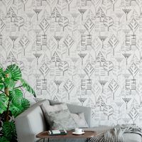 Foto do produto Papel de Parede Folhas Geométricas 