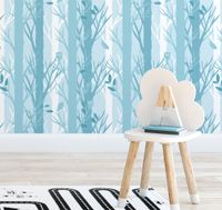 Foto do produto Papel de Parede Floresta (Azul)