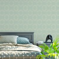 Foto do produto Papel de Parede Linhas Onduladas (Verde)