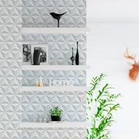 Foto do produto Papel de Parede Triângulos Brancos 3D