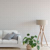 Foto do produto Papel de Parede Branco Quadrados 3D ll