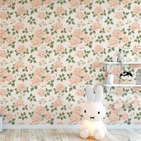 Foto do produto Papel de Parede Flores Salmão (Retro)
