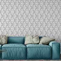 Foto do produto Papel de Parede Hexagonal Branco 3D