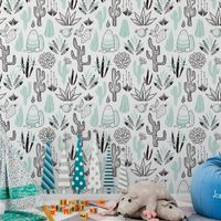 Foto do produto Papel de Parede Cactos Variados Infantil 