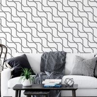 Foto do produto Papel de Parede Geométrico (Branco e Cinza)