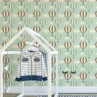 Foto do produto Papel de Parede Infantil Balões (Verde)