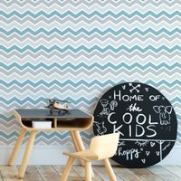 Foto do produto Papel de Parede Chevron Simples (Azul e Cinza)