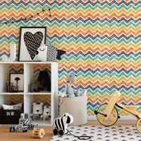 Foto do produto Papel de Parede Chevron Colorido